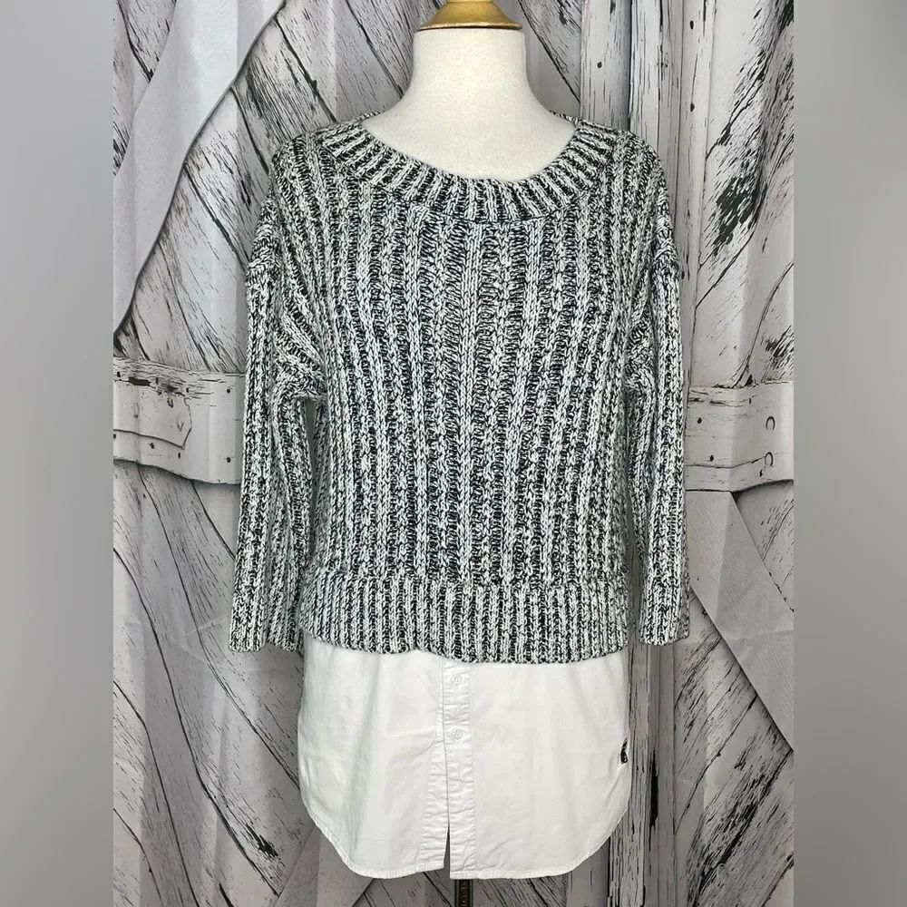 THAKOON Marled Sweater w/Shirttail L